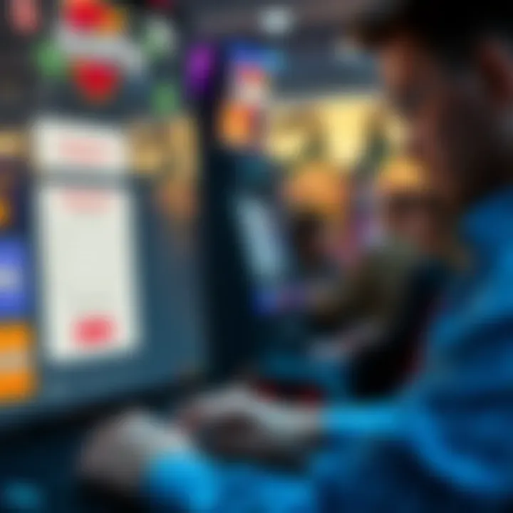 User filling out registration form on a digital gaming platform
