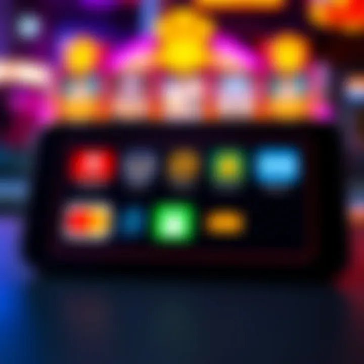 Secure payment methods icons including credit cards and e-wallets on digital device screen