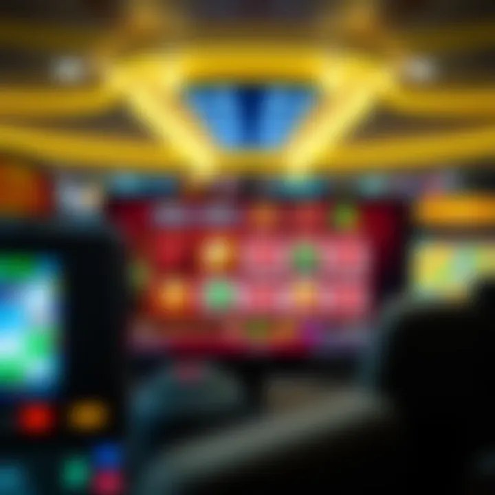 Variety of Online Slot Games at Royal Reels Casino Selection of colorful online slot machine games on casino screen