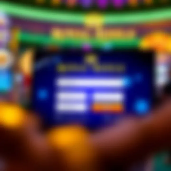 Royal Reels Casino login screen showing username and password fields for Australian players