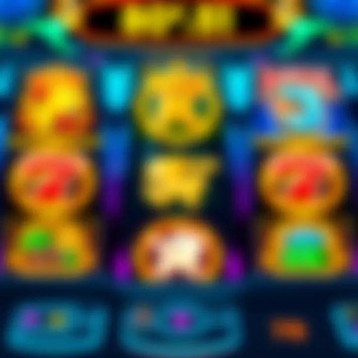 Colorful Royal Reels casino slot game interface showing spinning reels with various symbols and winning lines