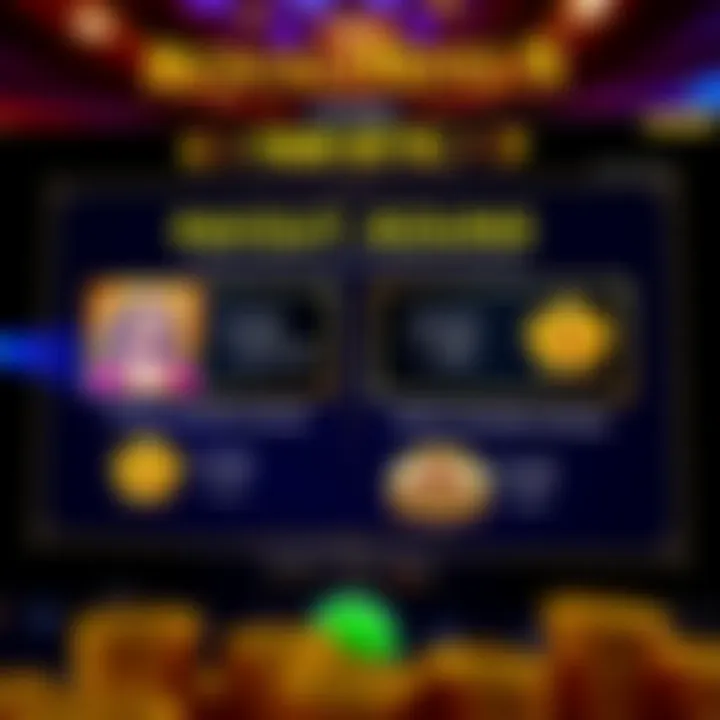 Bonus round screen showing special features and payout details