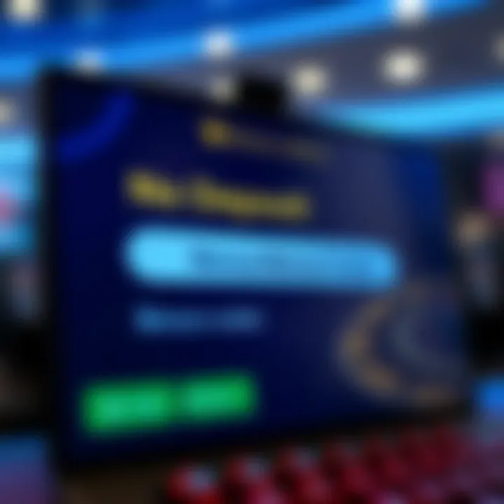 Illustration of digital casino interface highlighting bonus code input field