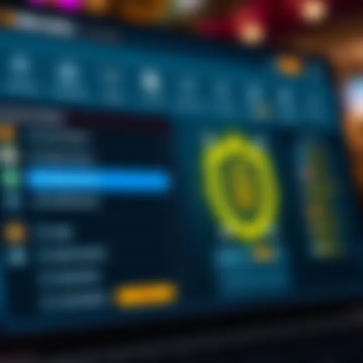 Secure account settings dashboard highlighting security features on Royal Reels