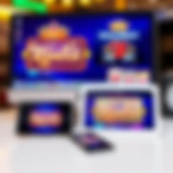 Mobile and desktop devices displaying Royal Reels slot game to highlight compatibility