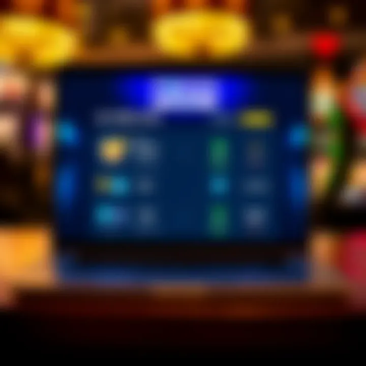 Illustration of a laptop showing a secure online pokies website with payout and fairness icons