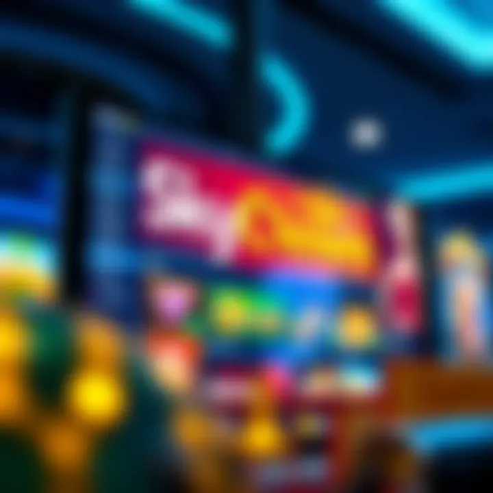 Casino bonus codes and promotional offers on a digital screen