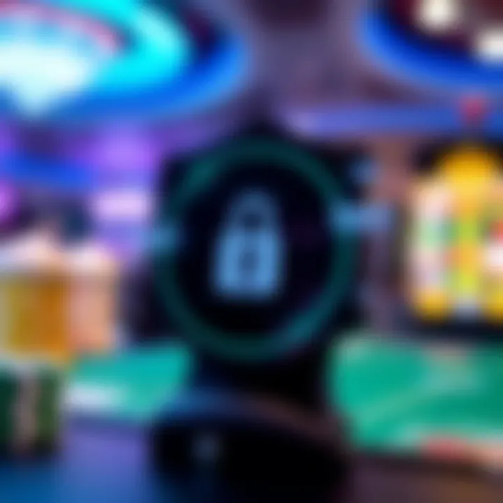Secure digital payment icons representing fast and safe transactions at an online casino