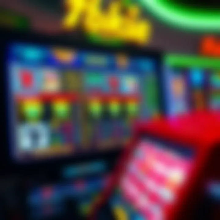 User interface of an online pokies game highlighting payout rates and game features
