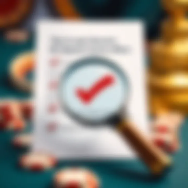 Graphic showing a checklist and magnifying glass symbolizing tips to identify trustworthy casino promotions