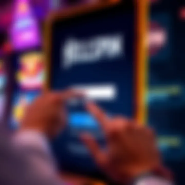 User entering secure credentials into a login interface on a digital platform