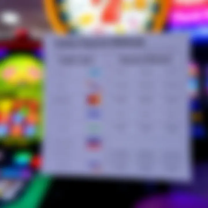 Comparison chart showing different payment methods used for online pokies including PayID, credit cards, and e-wallets