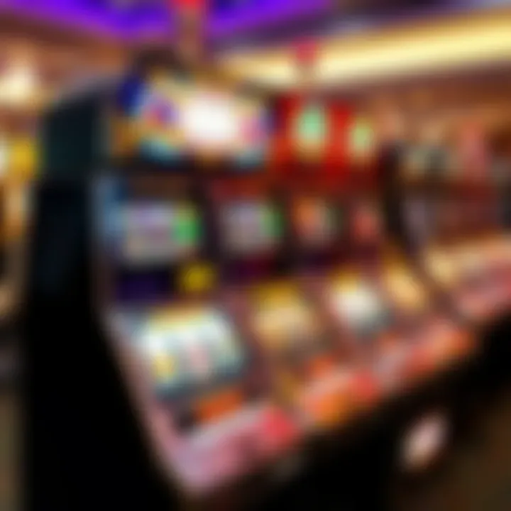 Traditional pokie machine with illuminated buttons and reels inside a gaming venue