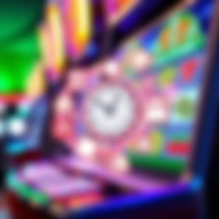 Illustration of responsible gambling symbols including a clock, money, and support icons