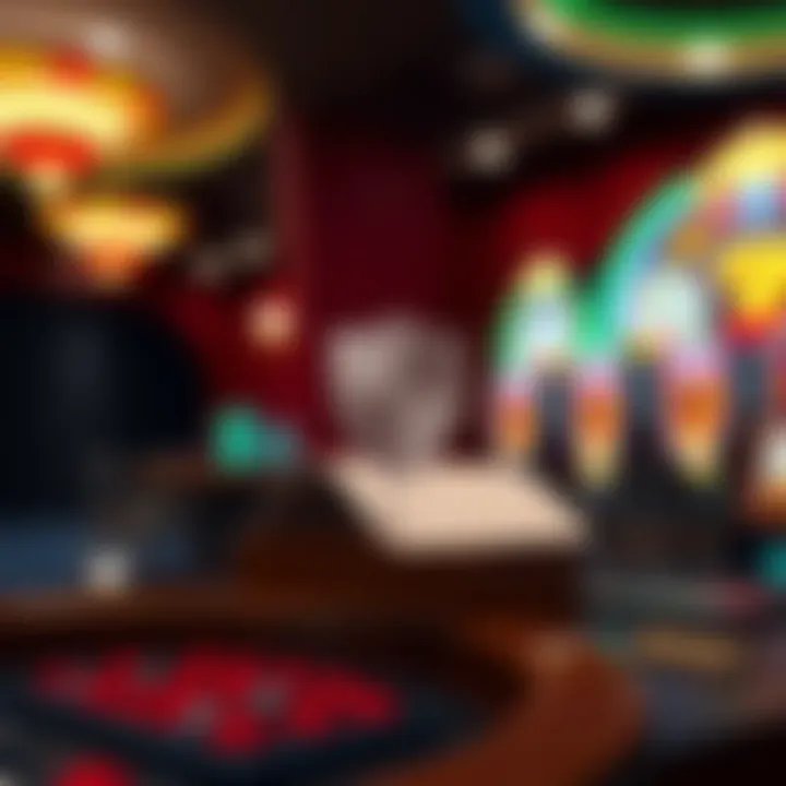 Illustration of a secure online casino environment with legal documents and a shield icon