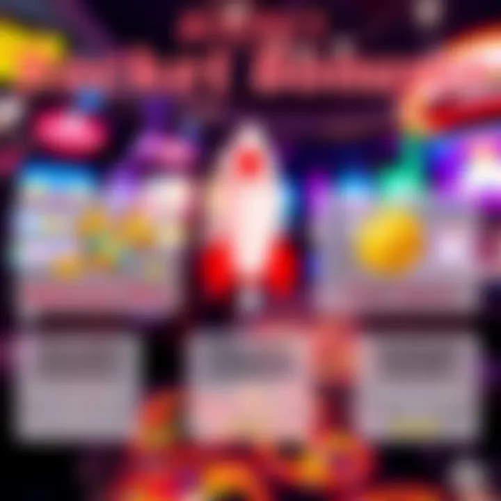 Graphic showing various types of casino bonuses such as welcome offers, free spins, and cashback rewards