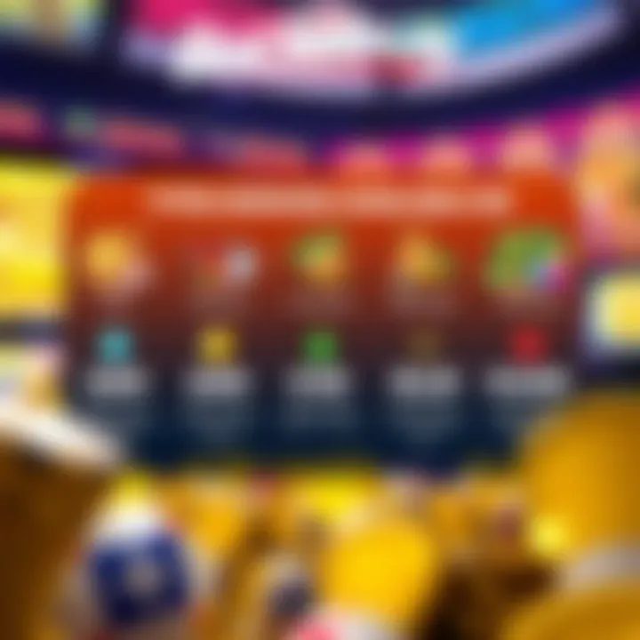Graphic showing a variety of gaming bonuses including free spins and deposit matches