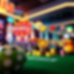 Illustration showing various types of casino bonus offers like free spins and deposit matches