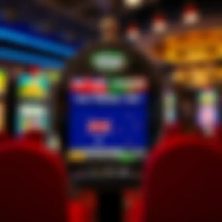 Digital representation of online pokies platform with regulatory symbols and Australian flag